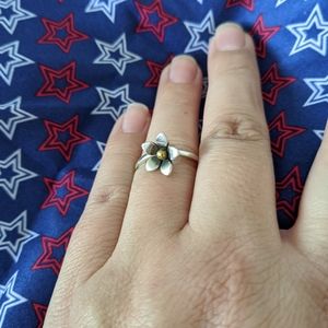 James Avery flower dangle ring